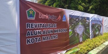Revitalisasi Alun-Alun Kota Malang Dimulai, Akses Ditutup Total
