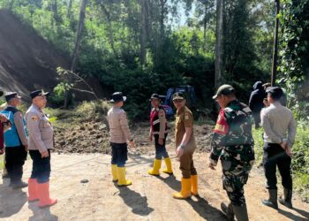 TNI/Polri dan BPBD Sigap Bersihkan Material Longsor di Ngantang