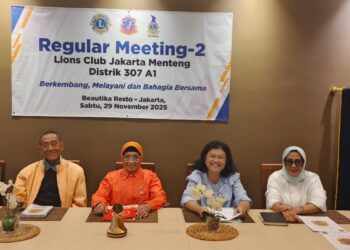 Lions Club Jakarta Menteng (Distrik 307 A1) Adakan Rapat Reguler dan Pelaporan Aktivitas Sosial