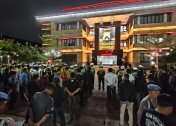 Polresta Sidoarjo Gelar Apel Siaga dan Patroli Kamtibmas Selama Libur Panjang Isra Miraj