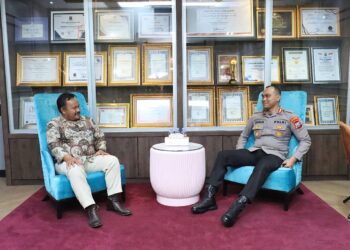 Kapolresta Terima Audiensi KPU, Sekaligus Terima Sertifikat Penghargaan dari KPU Kota Malang