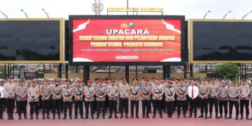 Kapolresta Sidoarjo Pimpin Sertijab Pejabat Utama dan Kukuhkan Kasat PPA-PPO