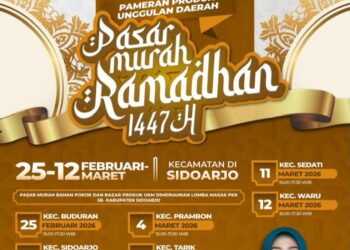 Pemkab Sidoarjo Gelar Pasar Murah Ramadan 1447 H di 10 Kecamatan