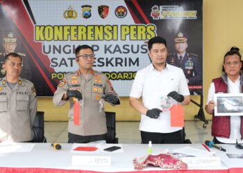 Polresta Sidoarjo Ungkap Pembobolan Brankas Lintas Provinsi di Taman Pinang Indah