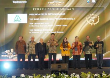 Perumda Delta Tirta Sidoarjo Raih Penghargaan Bintang 5 TOP BUMD Awards 2026, Perkuat Tata Kelola dan Digitalisasi
