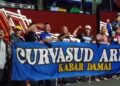 Puluhan Armada Aremania LADUB Bandung, Tekankan Silaturahmi dan Jaga Kesopanan