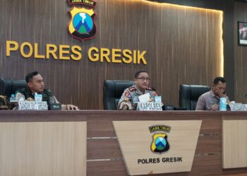 Polres Gresik Perkuat Sinergi Pengamanan Pengesahan 462 Warga Baru PSHT 2026