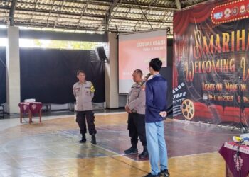 Polisi Sambang Sekolah Warnai MPLS 324 Siswa SMA.