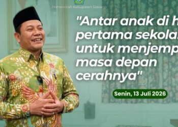 Bupati Sidoarjo Berikan Apresiasi untuk Guru dan Orang Tua Siswa di Hari Pertama Sekolah