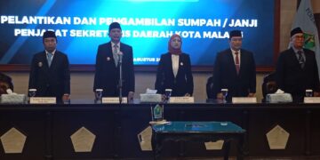 Dandung Resmi Dilantik Jadi Pj Sekda Kota Malang