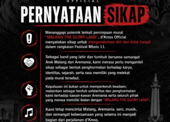 d’Kross Official Menyatakan Sikap Untuk Mengundurkan Diri dan Tidak Tampil Dalam Rangkaian Festival Mbois 11.