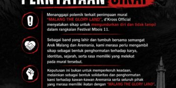 d’Kross Official Menyatakan Sikap Untuk Mengundurkan Diri dan Tidak Tampil Dalam Rangkaian Festival Mbois 11.