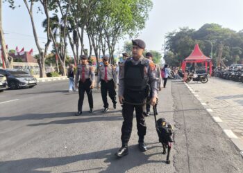 Sat Samapta Polresta Sidoarjo Hadir Amankan Aktivitas Masyarakat saat Olahraga Akhir Pekan