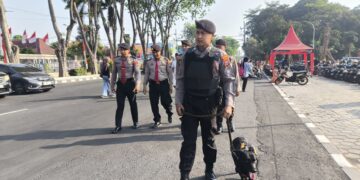 Sat Samapta Polresta Sidoarjo Hadir Amankan Aktivitas Masyarakat saat Olahraga Akhir Pekan