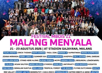 Festival Mbois 11 Siap “Menyala” di Stadion Gajayana, Presale Diperpanjang Hingga 10 Agustus 2026