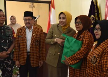 Wabup Mimik Serahkan Bantuan untuk 300 Janda Perintis Kemerdekaan dan Warakawuri