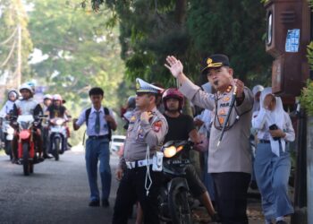 Gatur Pagi, Kapolres terjun langsung sebagai wujud kehadiran Polisi untuk masyarakat