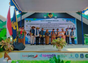 Bupati Malang Dorong Ketahanan Pangan Berbasis Sekolah, Siswa SMPN 2 Kepanjen Mulai Panen Perdana