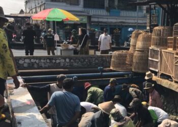 5 tahun kekeringan, Air Irigasi Sungai Klampok di Selatan Pasar Singosari Kembali Mengalir